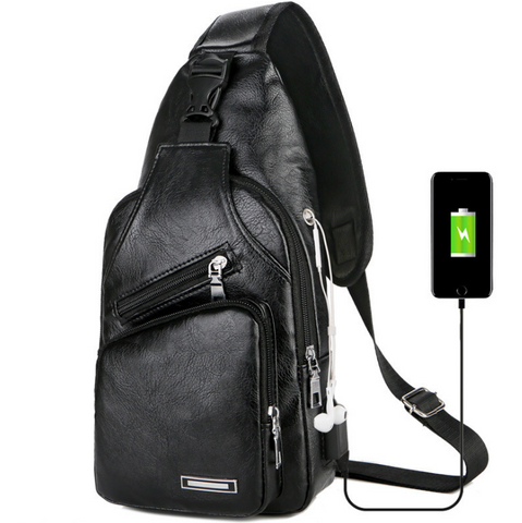 Tragbare Brusttasche mit USB Ladeanschluss